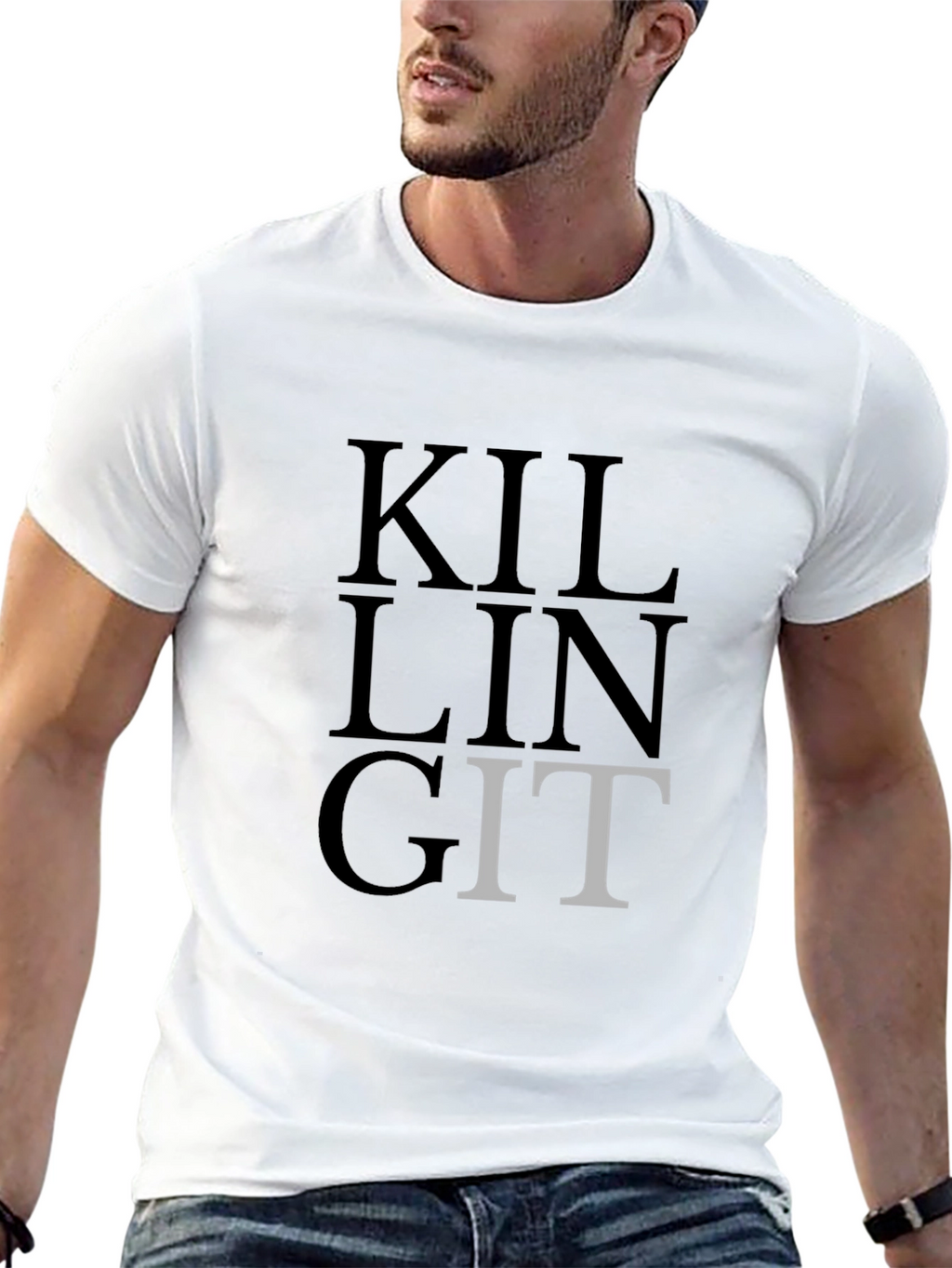 Killing Git T-Shirt - Black - Developer Humor