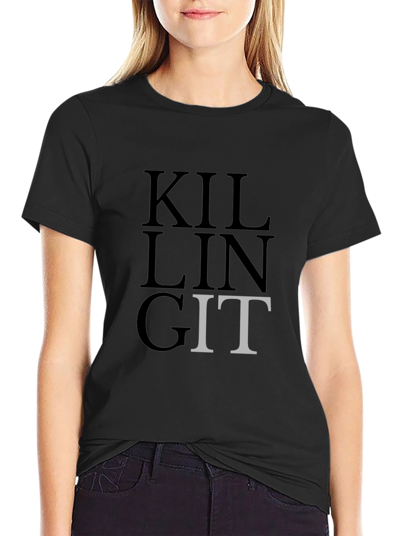 Killing Git T-Shirt - Black - Developer Humor