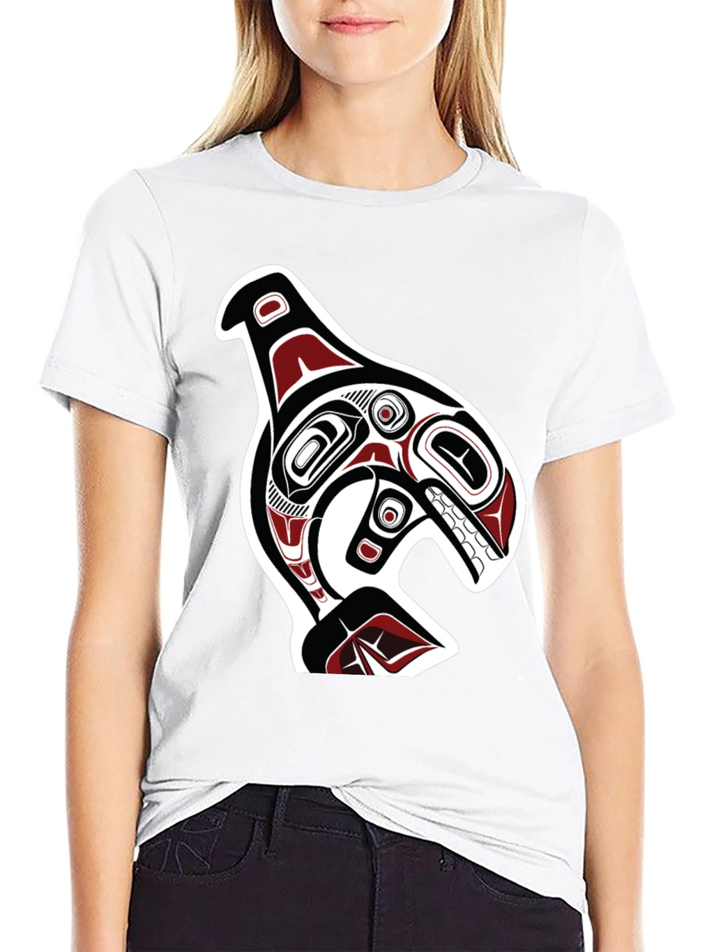 Killer Whale Graphic Tee - Native American Inspired Design