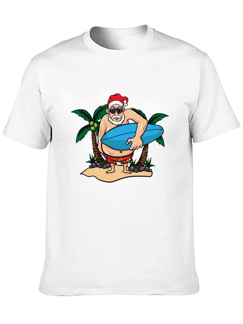 Santa Surfer Graphic Tee