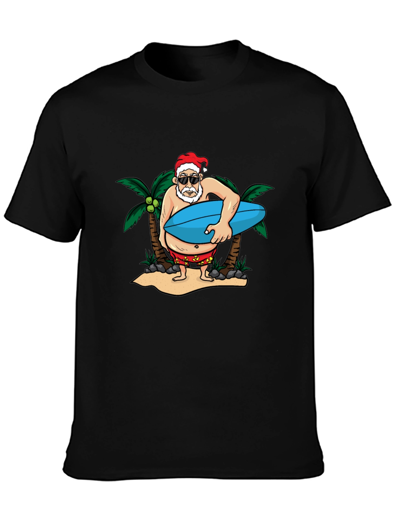 Santa Surfer Graphic Tee
