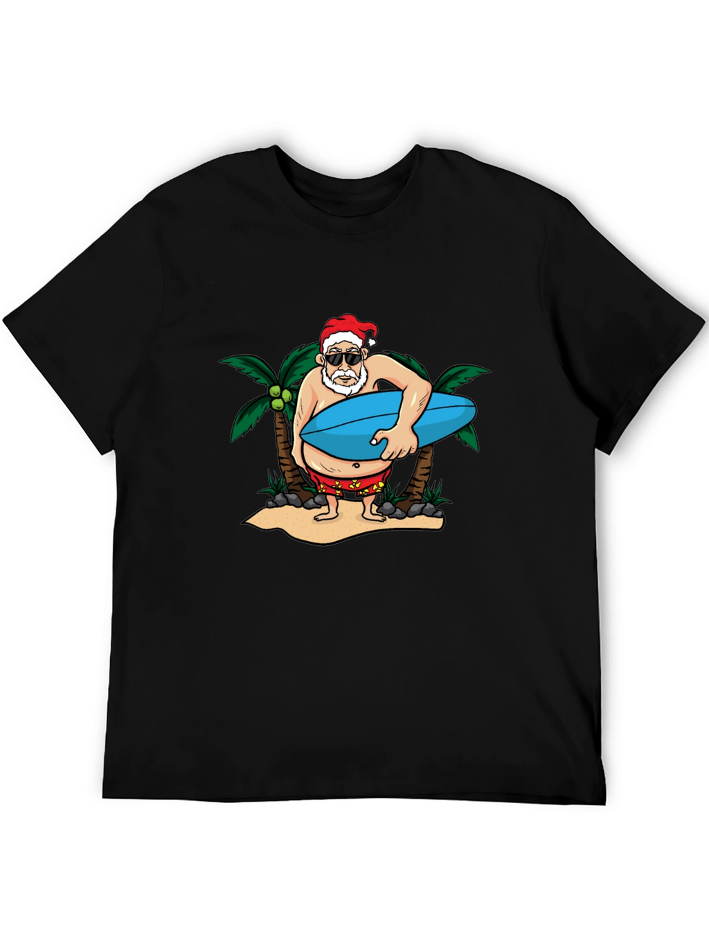 Santa Surfer Graphic Tee