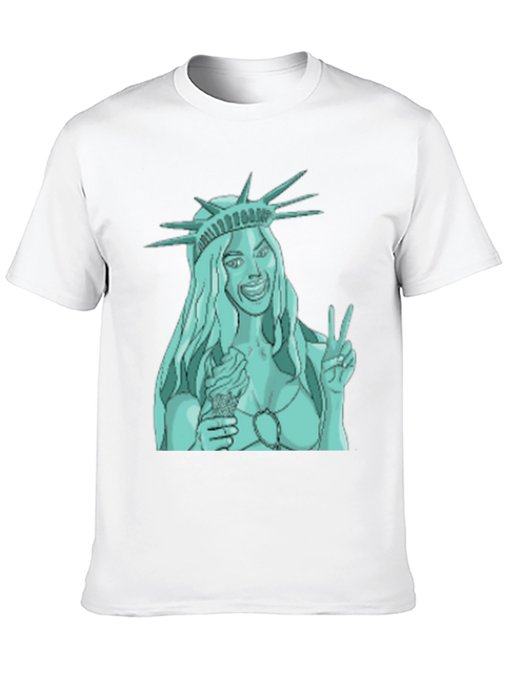 Statue of Liberty Ice Cream Graphic Tee - Black
