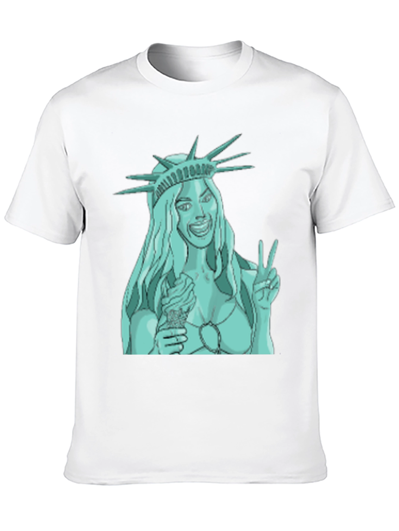 Statue of Liberty Ice Cream Graphic Tee - Black