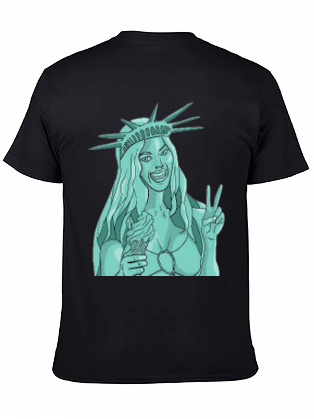 Statue of Liberty Ice Cream Graphic Tee - Black