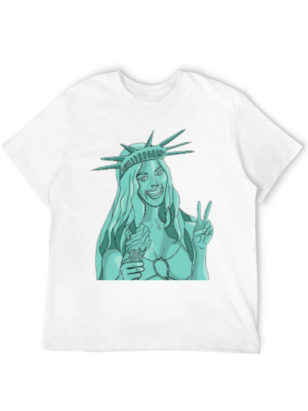Statue of Liberty Ice Cream Graphic Tee - Black