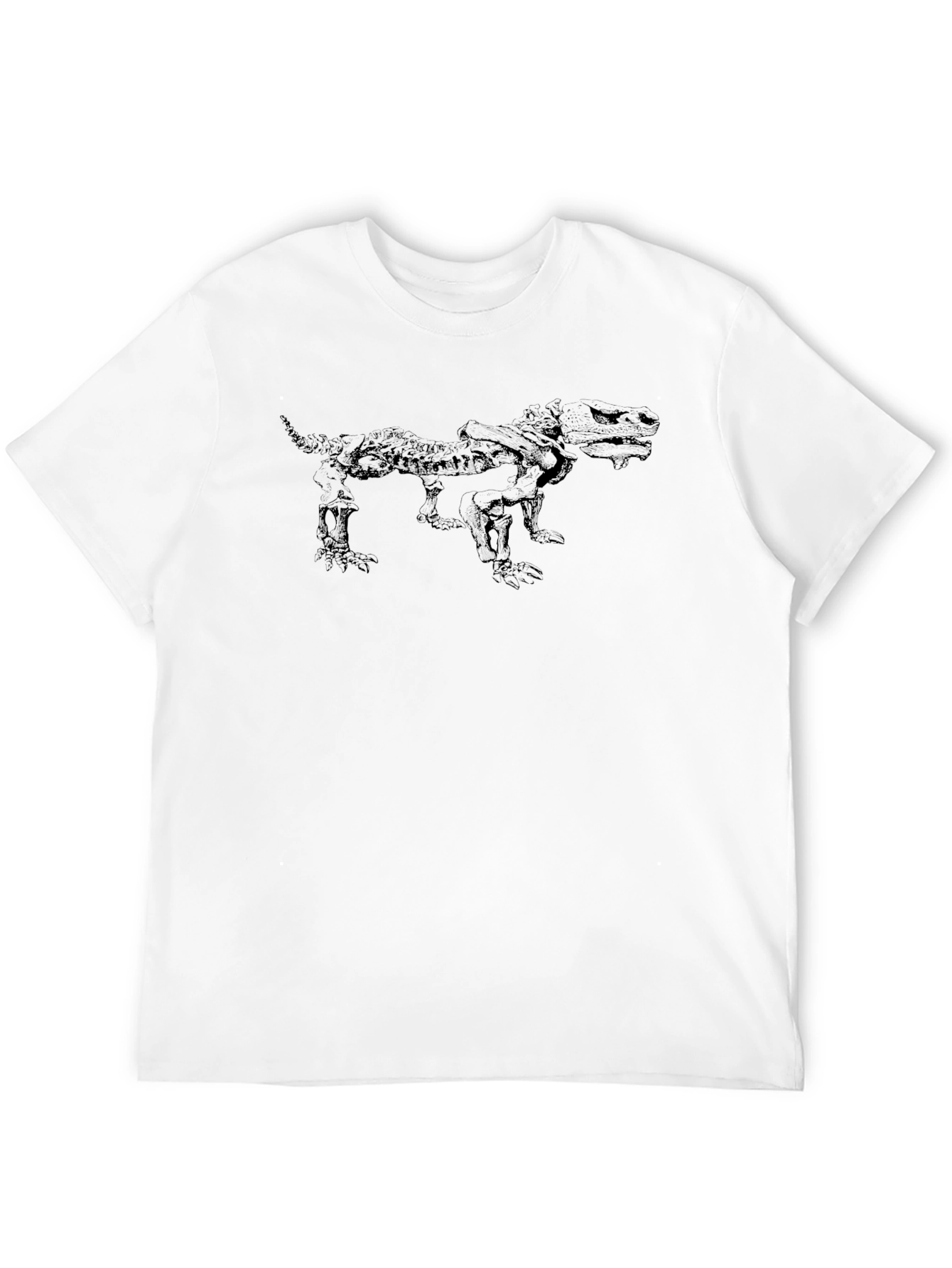 Dinosaur Skeleton Graphic Black T-Shirt