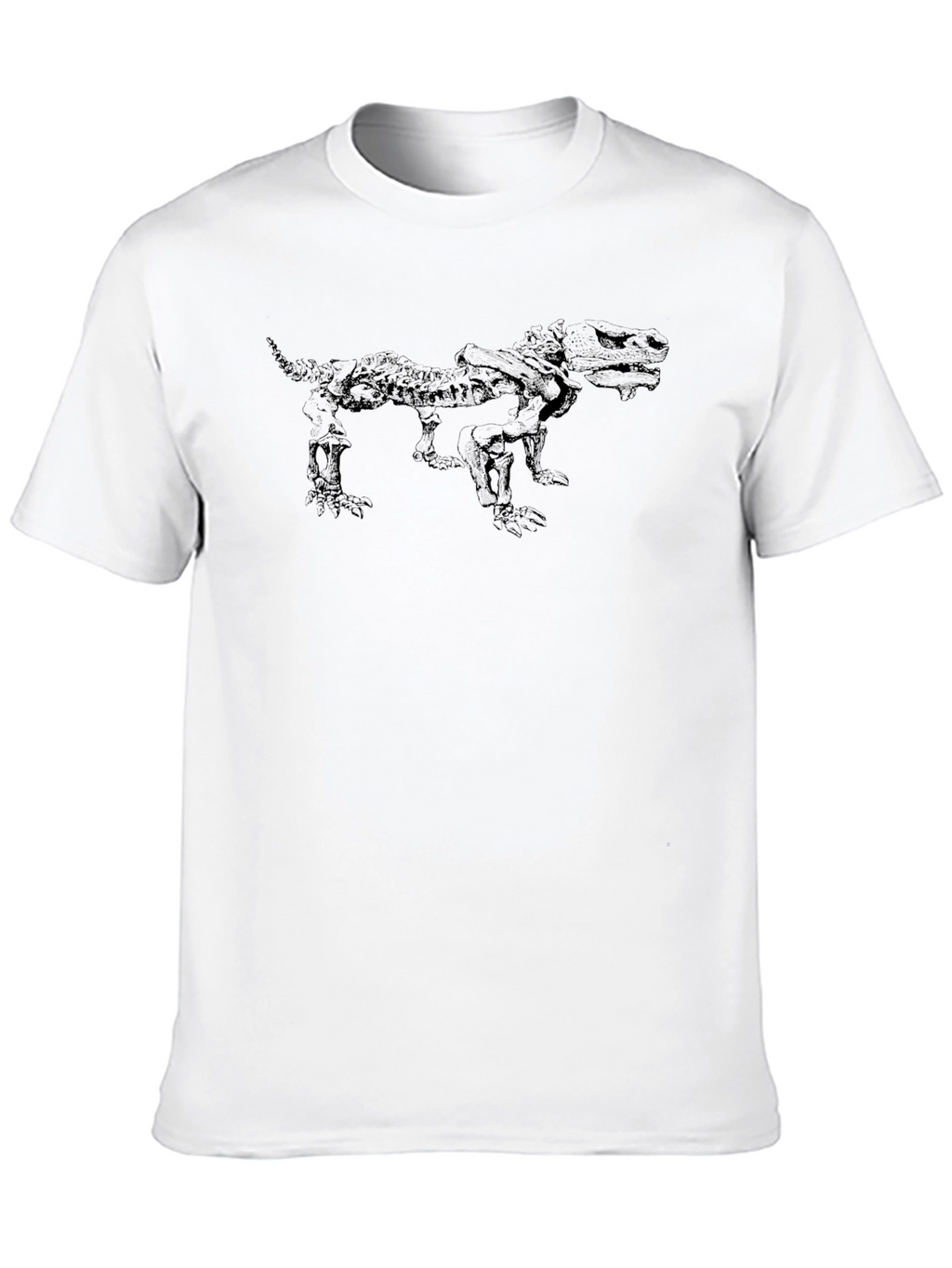 Dinosaur Skeleton Graphic Black T-Shirt