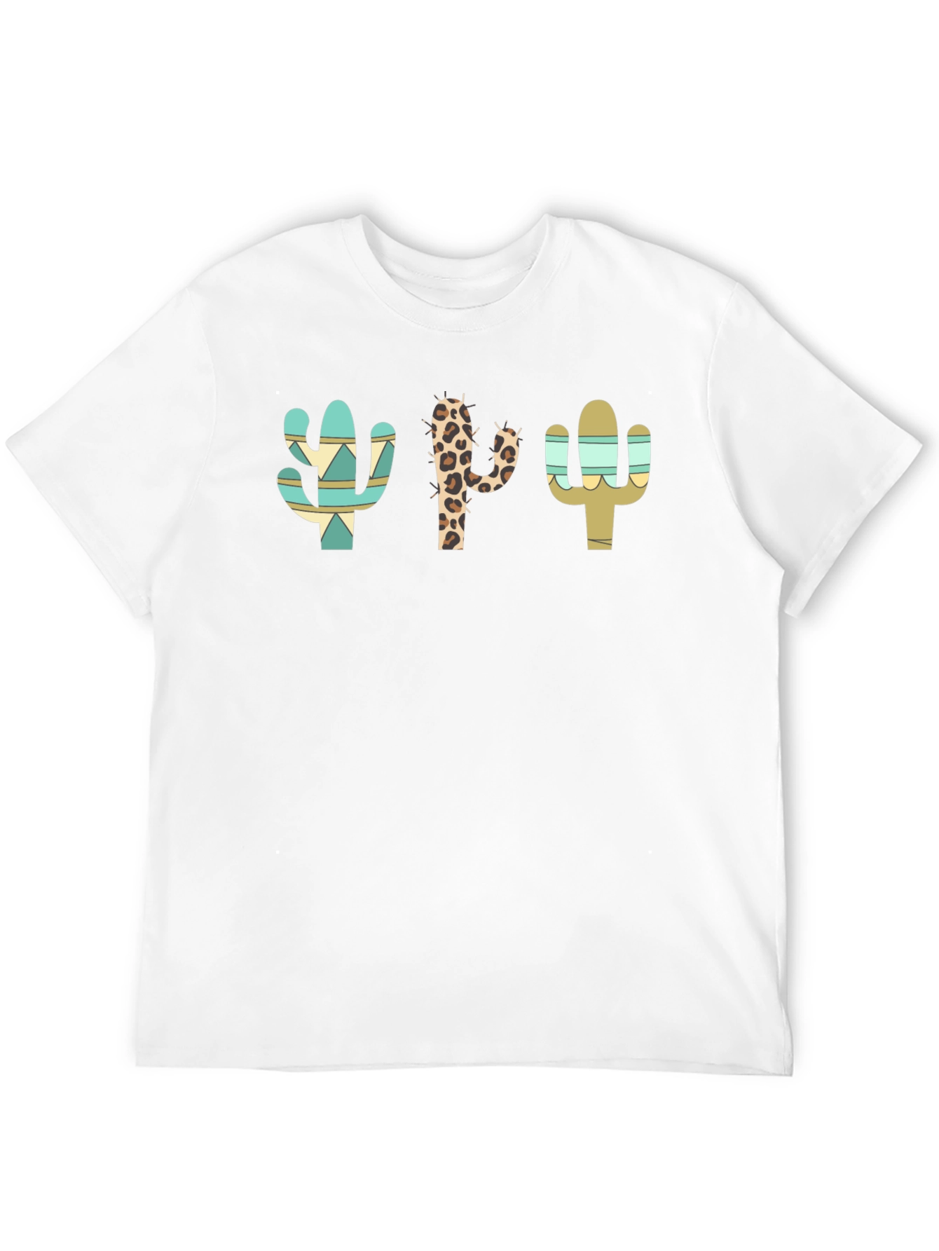 Cactus Print Crew Neck T-Shirt