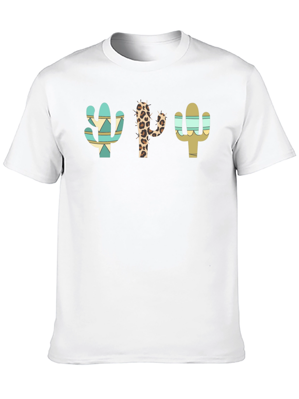 Cactus Print Crew Neck T-Shirt