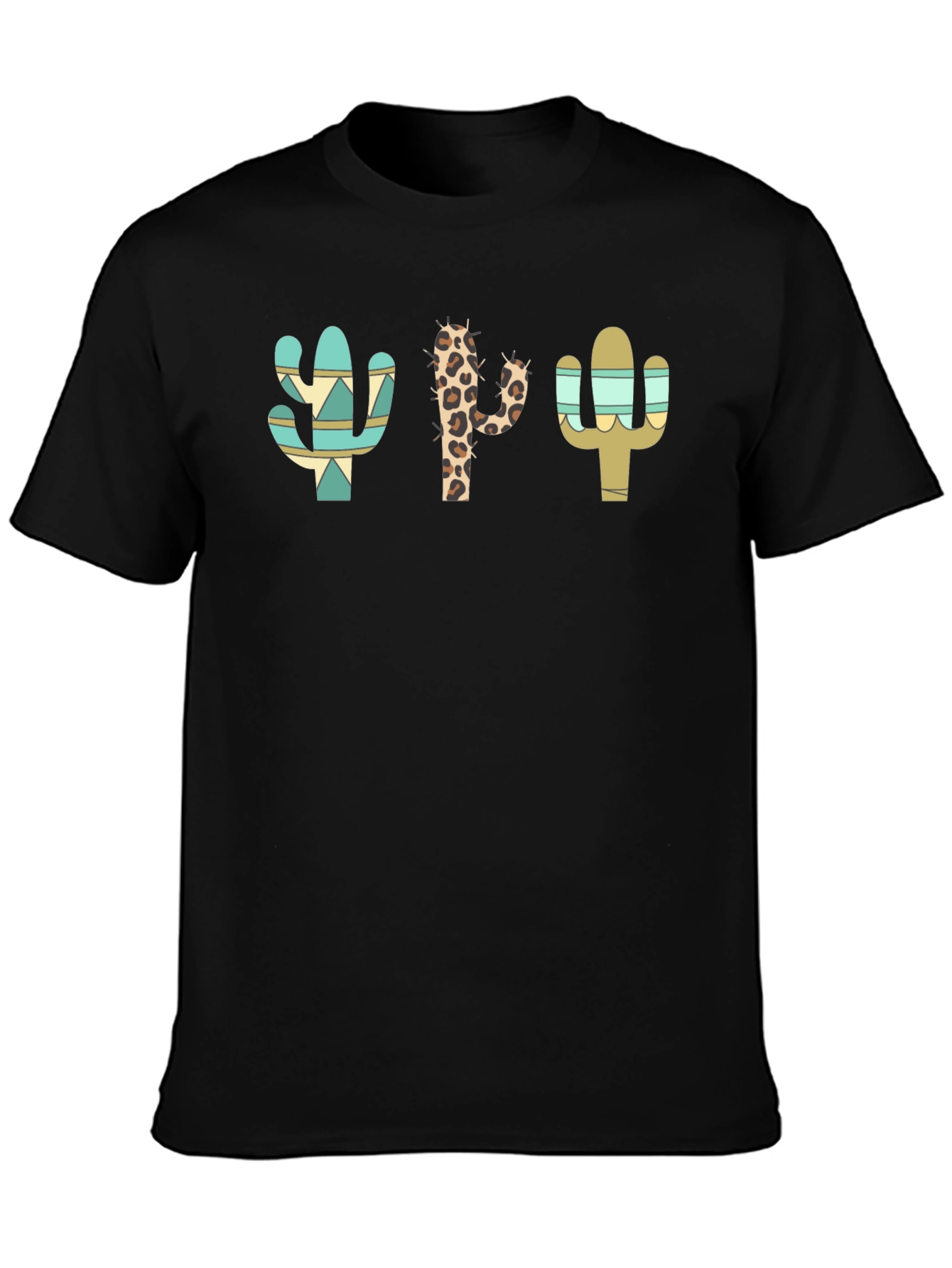 Cactus Print Crew Neck T-Shirt