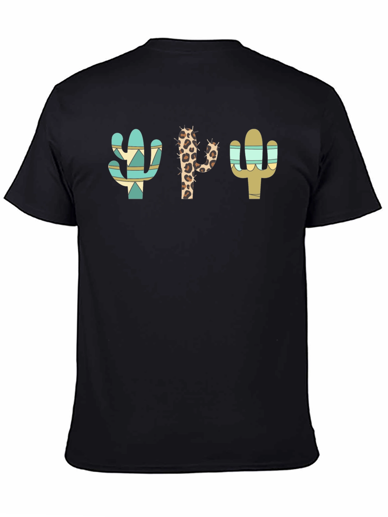 Cactus Print Crew Neck T-Shirt