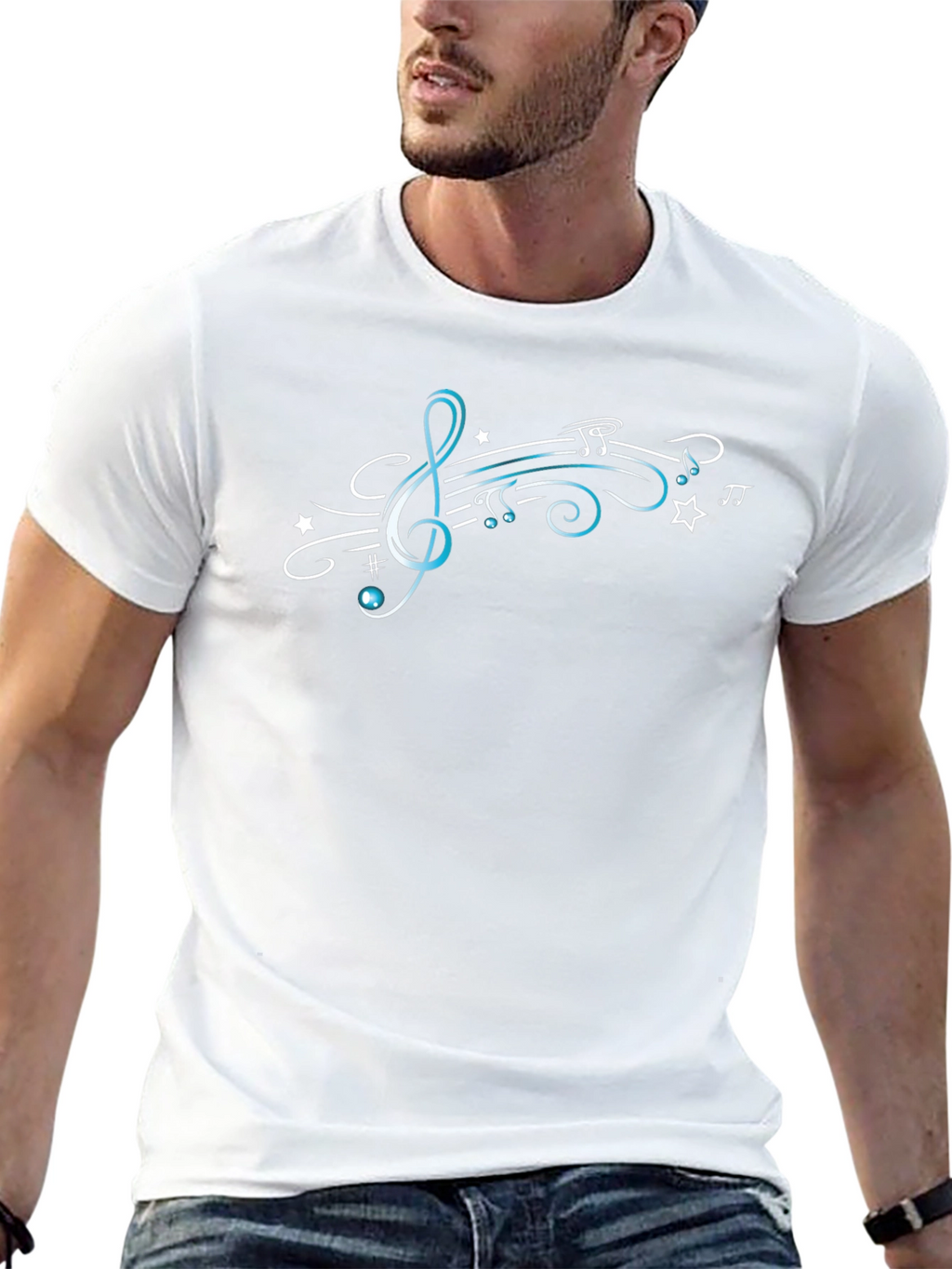 Music Note Treble Clef Graphic Tee