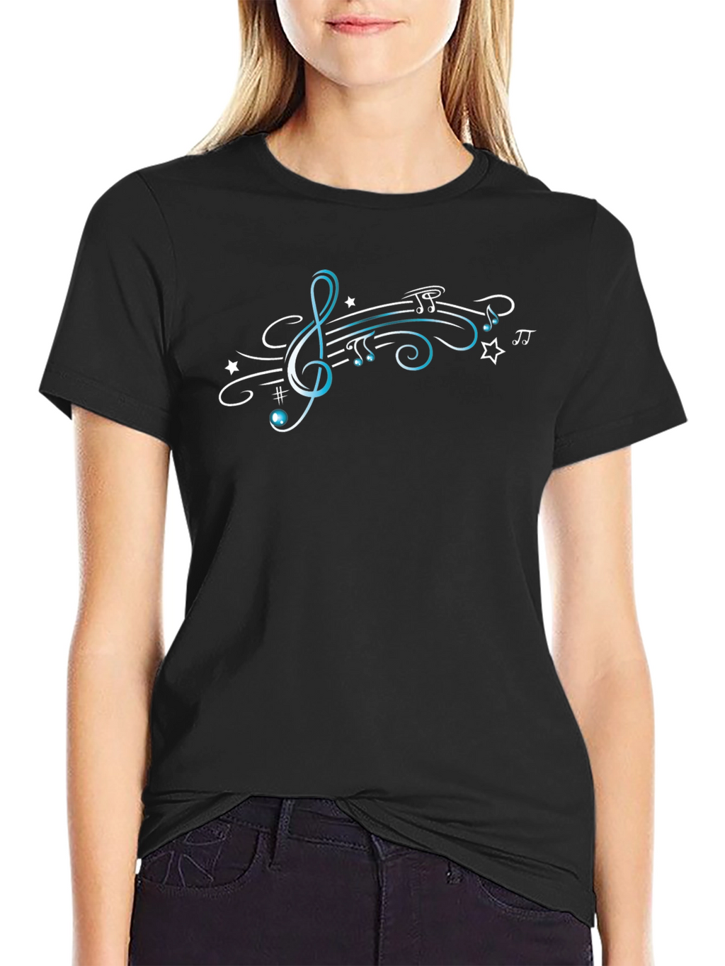 Music Note Treble Clef Graphic Tee