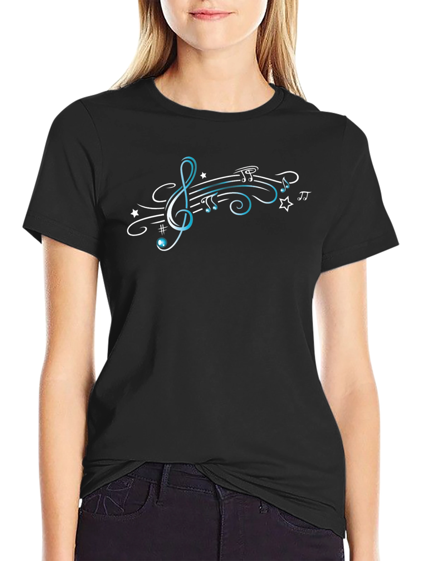 Music Note Treble Clef Graphic Tee