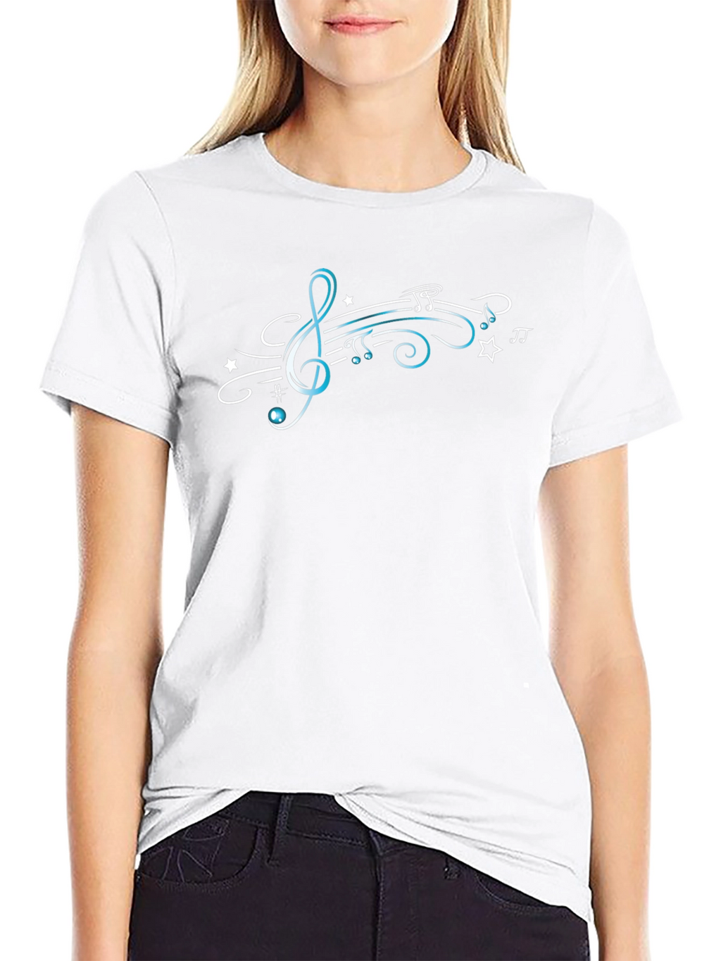Music Note Treble Clef Graphic Tee