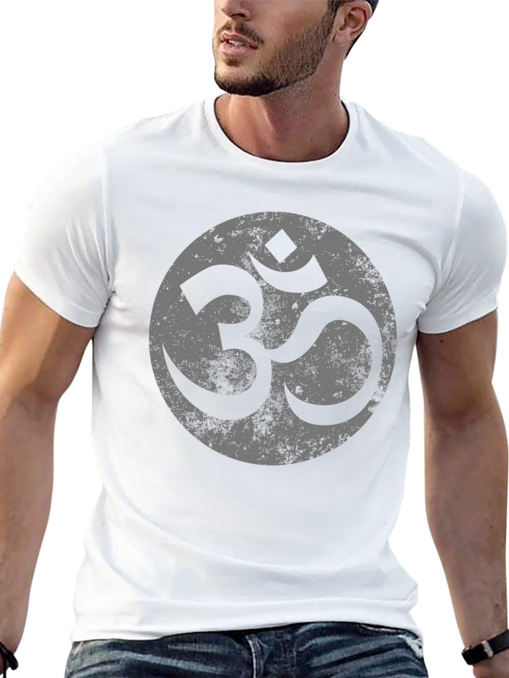 Om Symbol Graphic Tee - Casual Black T-Shirt