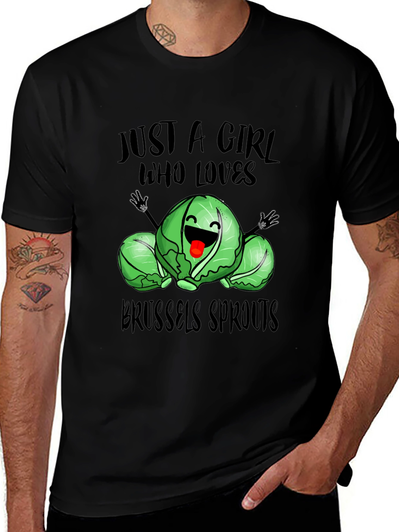 Brussels Sprouts Lover T-Shirt - Cute Girls Tee