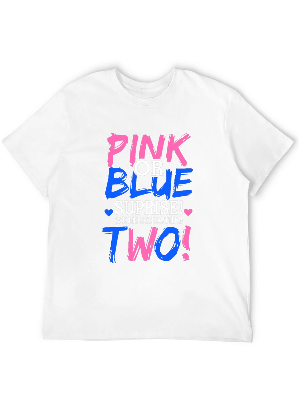 Pink or Blue Twins Baby Shower T-Shirt
