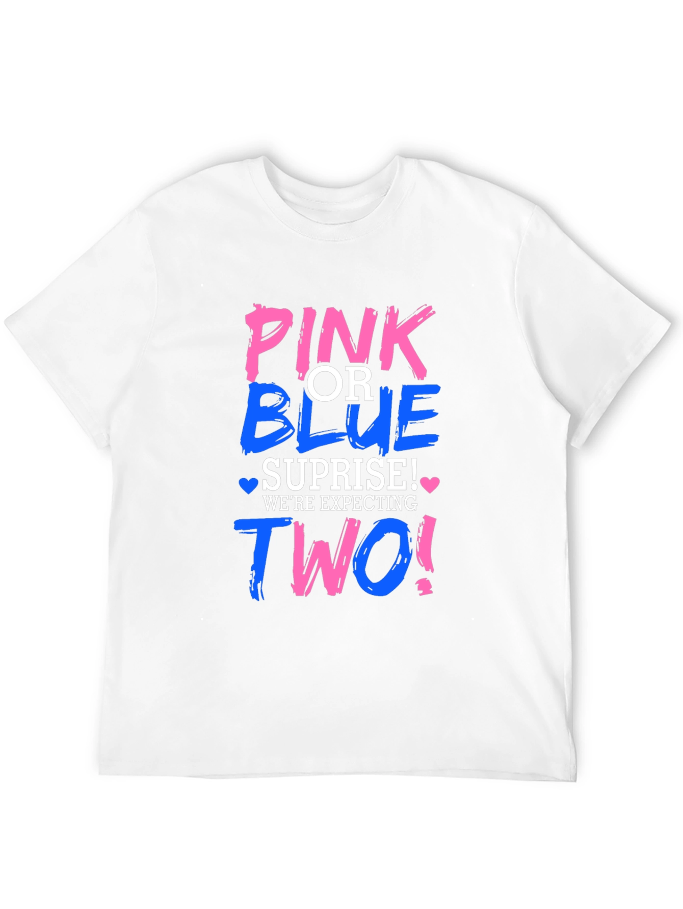 Pink or Blue Twins Baby Shower T-Shirt