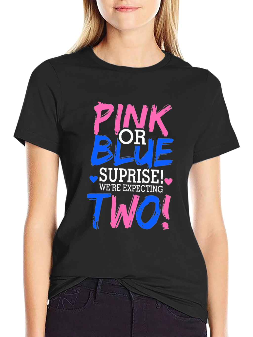 Pink or Blue Twins Baby Shower T-Shirt