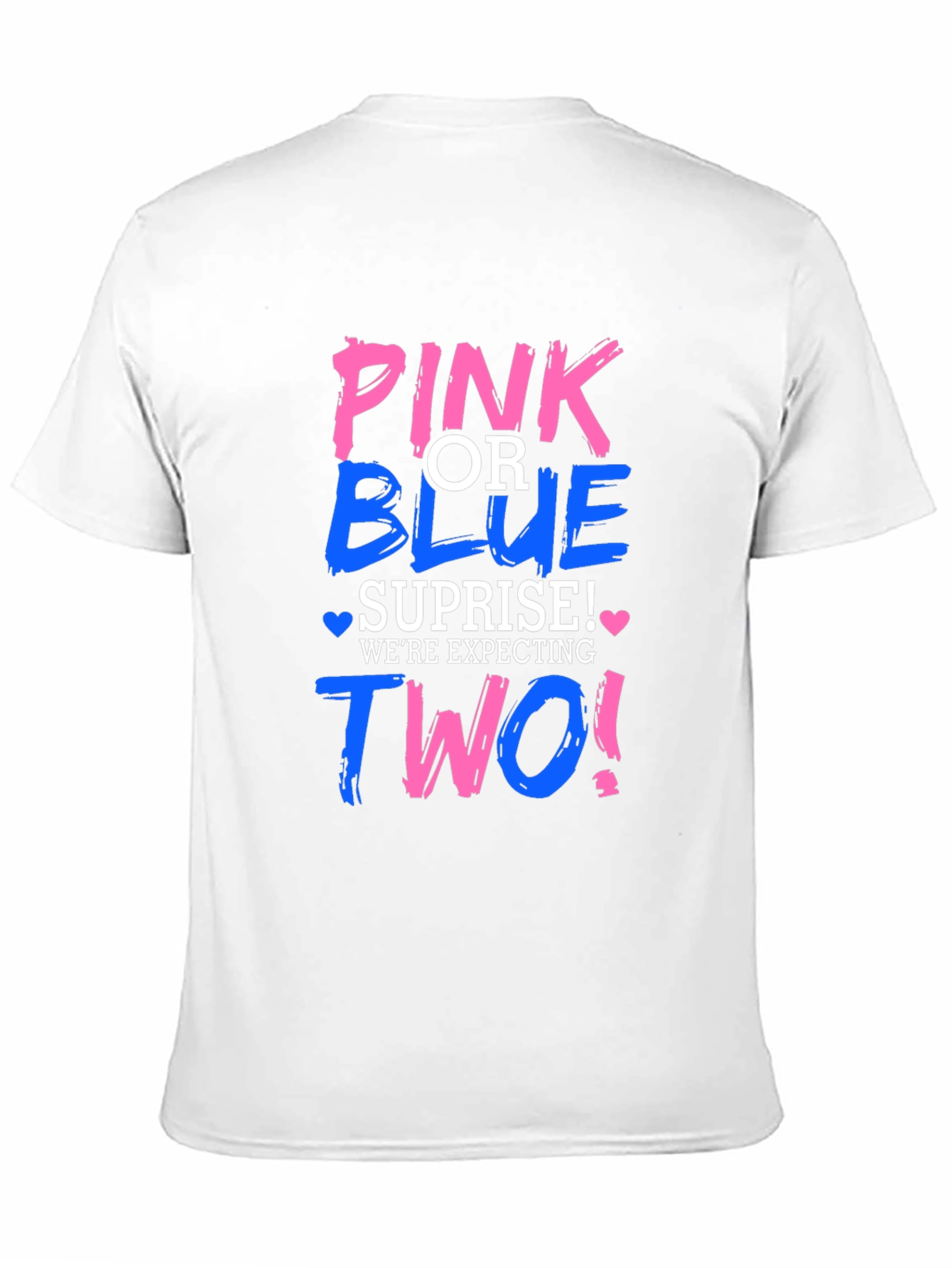 Pink or Blue Twins Baby Shower T-Shirt