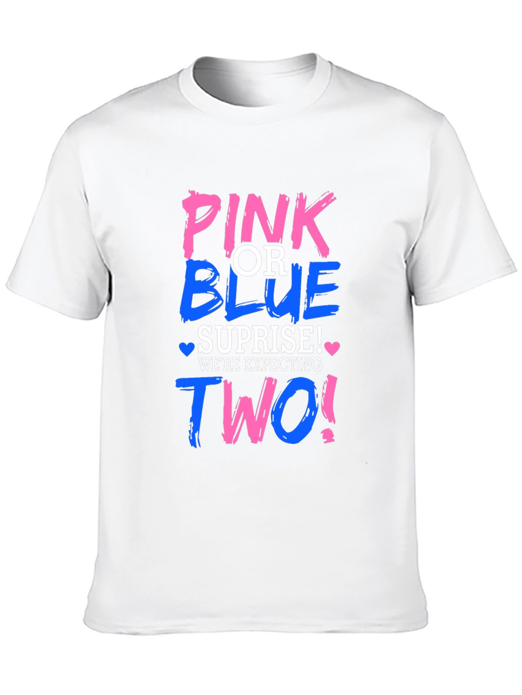 Pink or Blue Twins Baby Shower T-Shirt