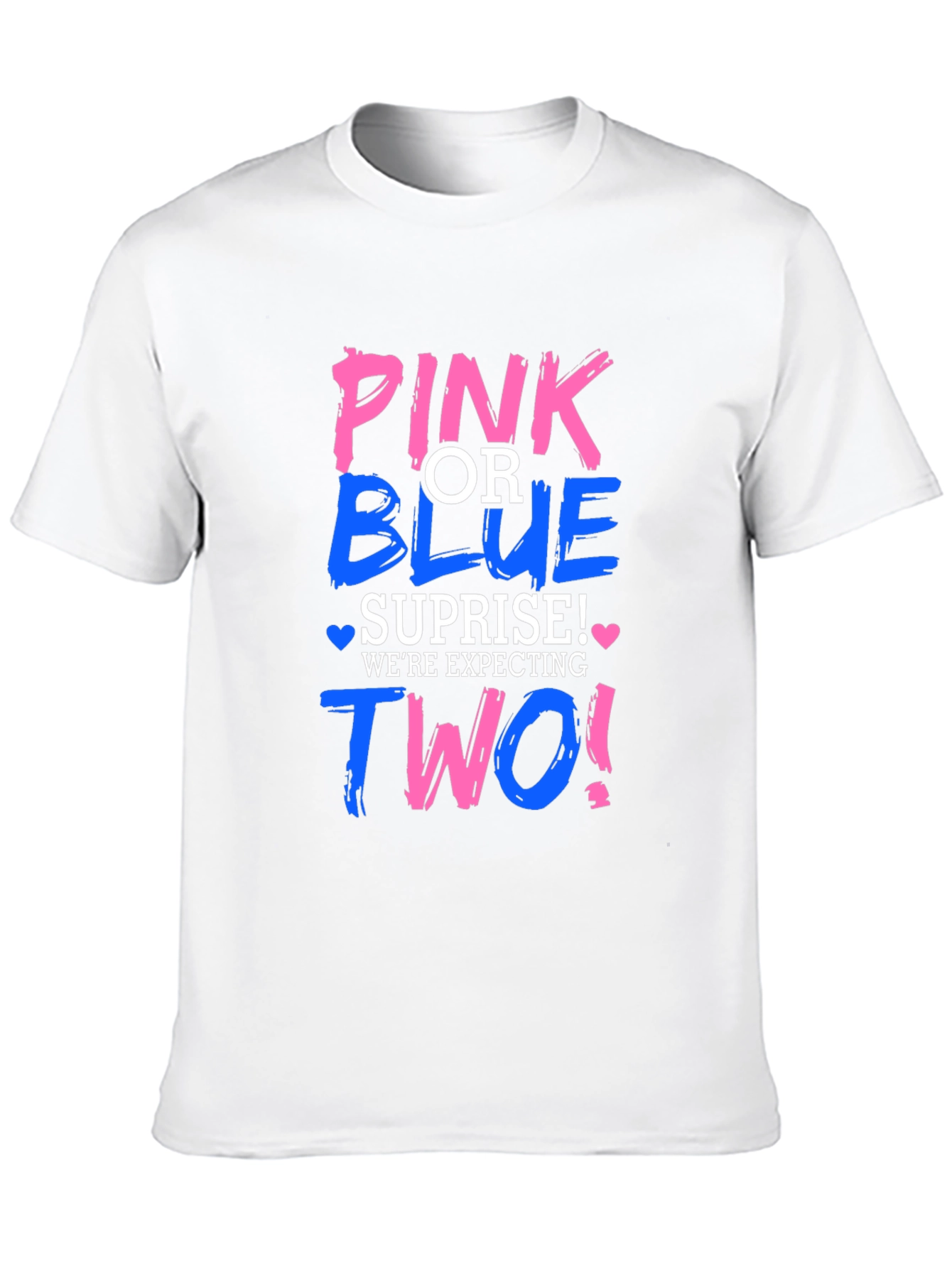 Pink or Blue Twins Baby Shower T-Shirt
