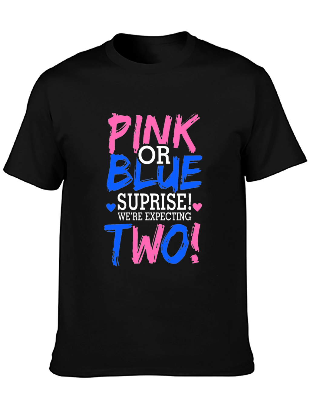 Pink or Blue Twins Baby Shower T-Shirt