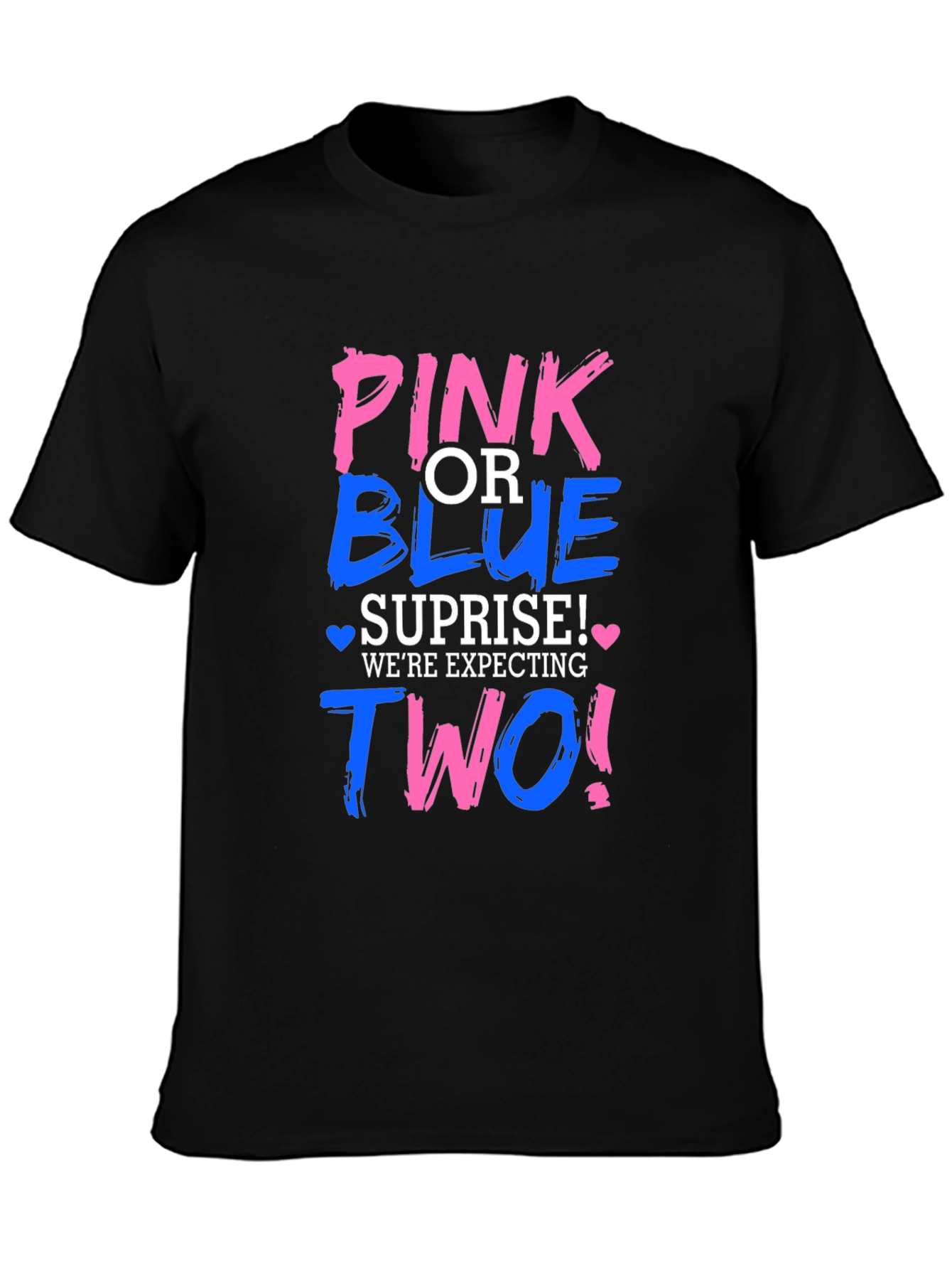 Pink or Blue Twins Baby Shower T-Shirt