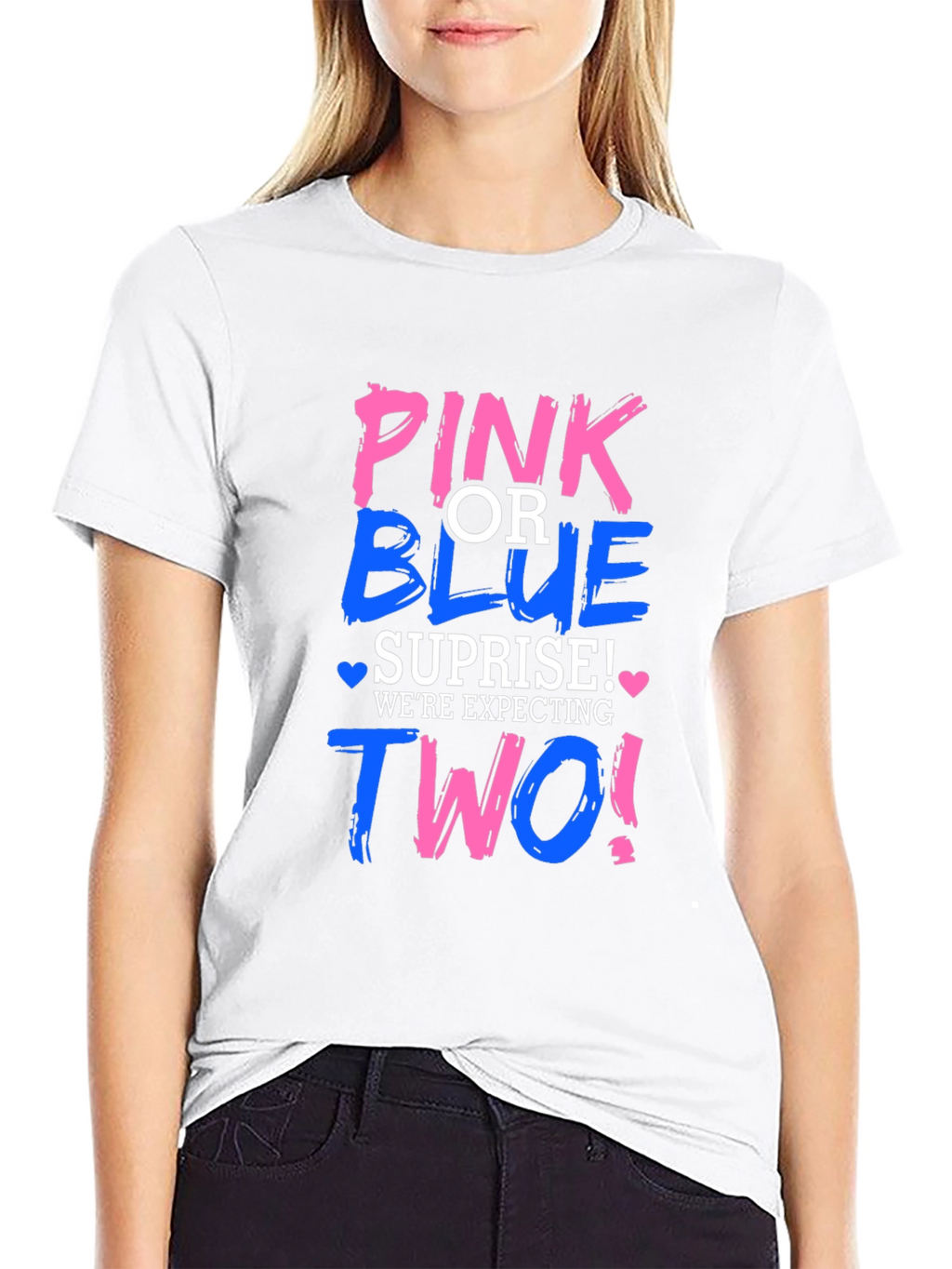 Pink or Blue Twins Baby Shower T-Shirt