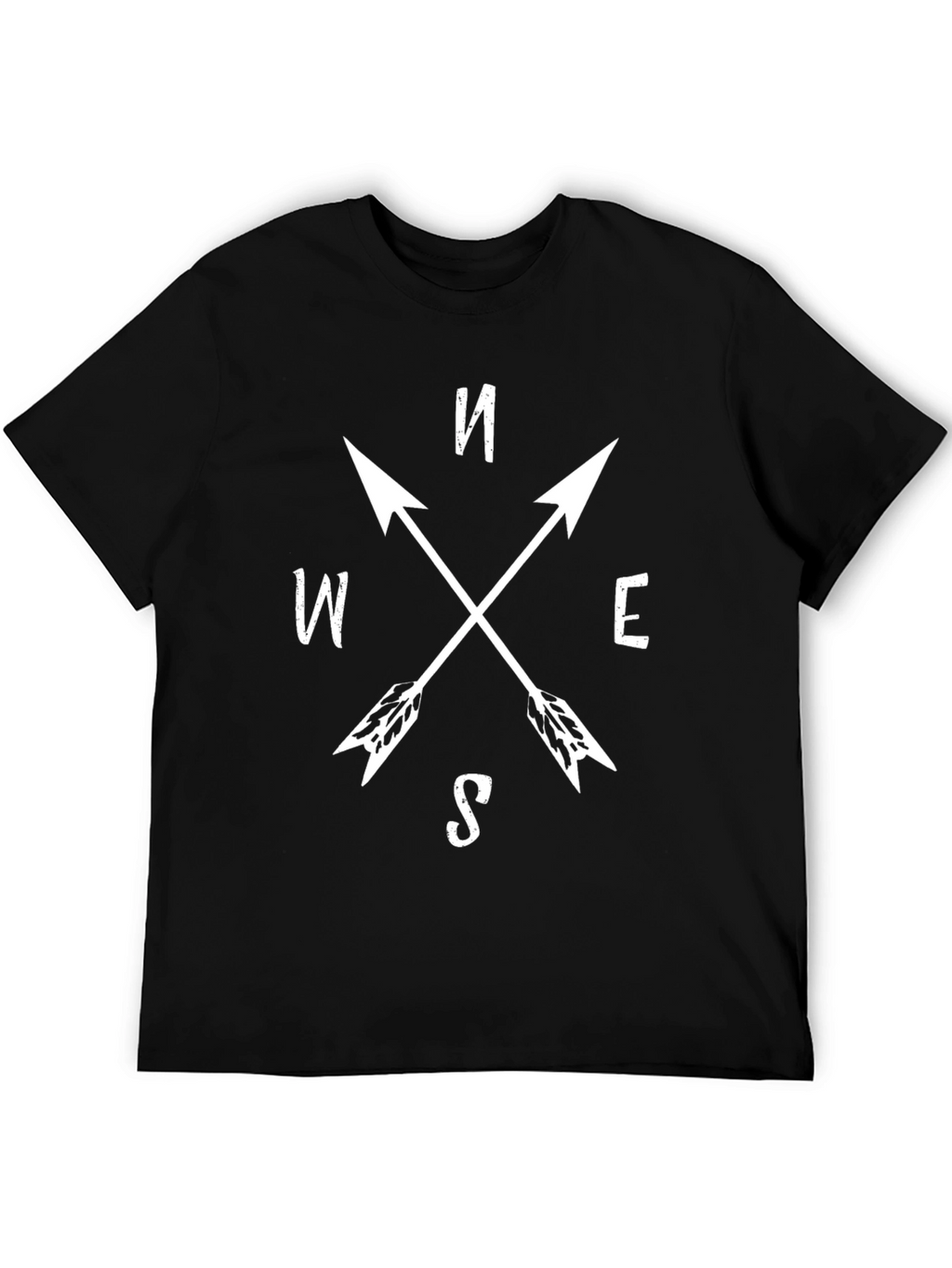 Compass Arrows Graphic Tee - Black