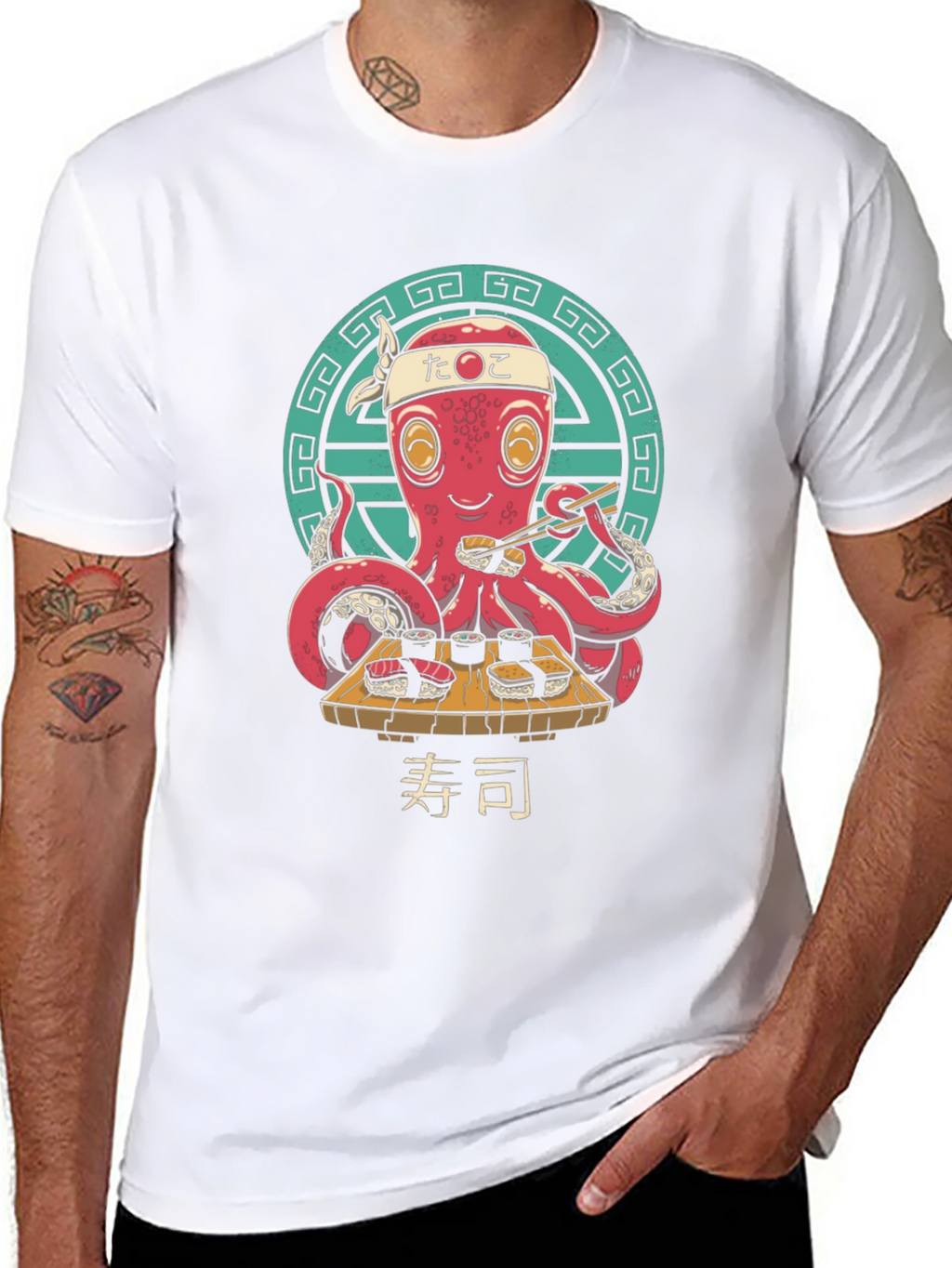 Sushi Chef Octopus T-Shirt - Unique Graphic Tee