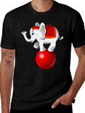 Circus Elephant on Ball Graphic Tee