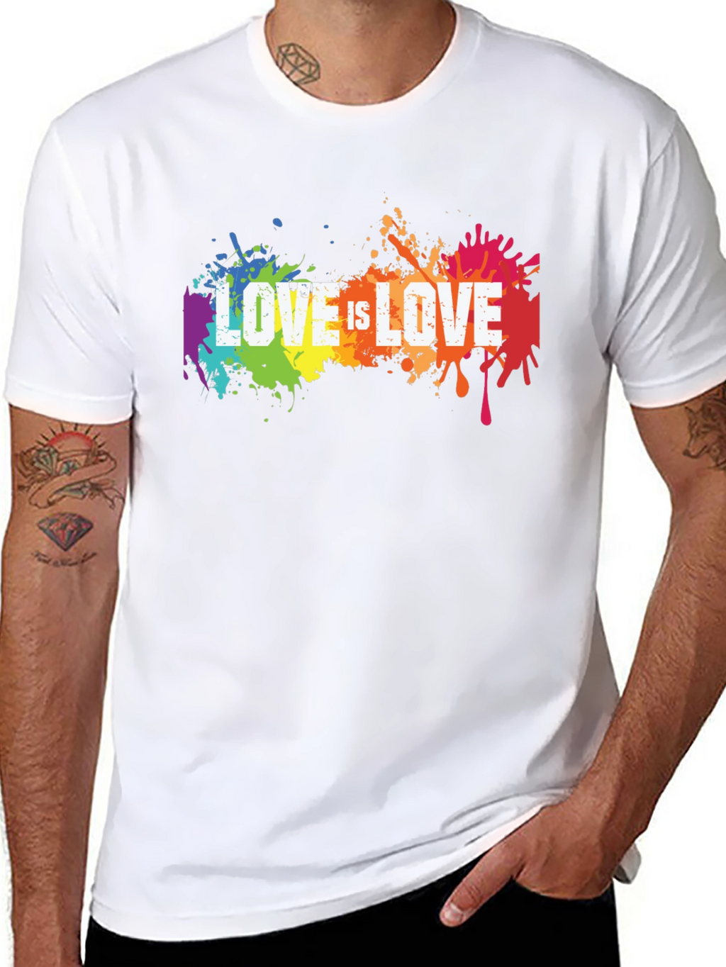Love is Love LGBTQ+ Pride Graphic T-Shirt