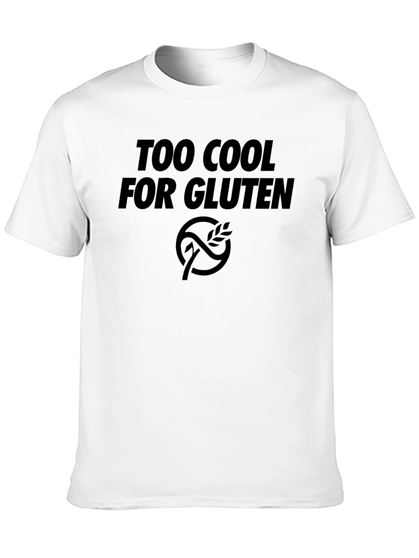 Too Cool For Gluten Black T-Shirt