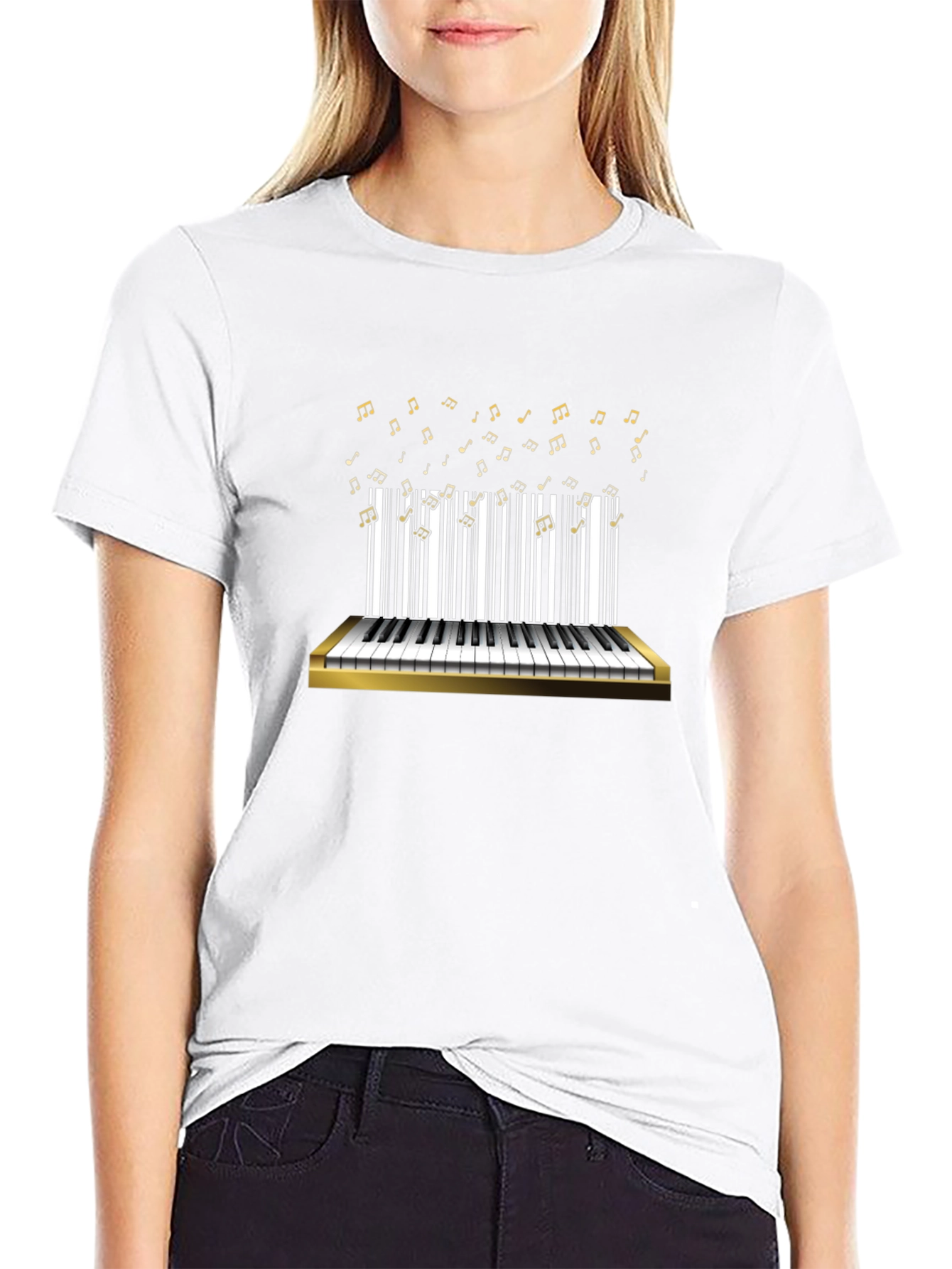 Musical Notes Piano T-Shirt