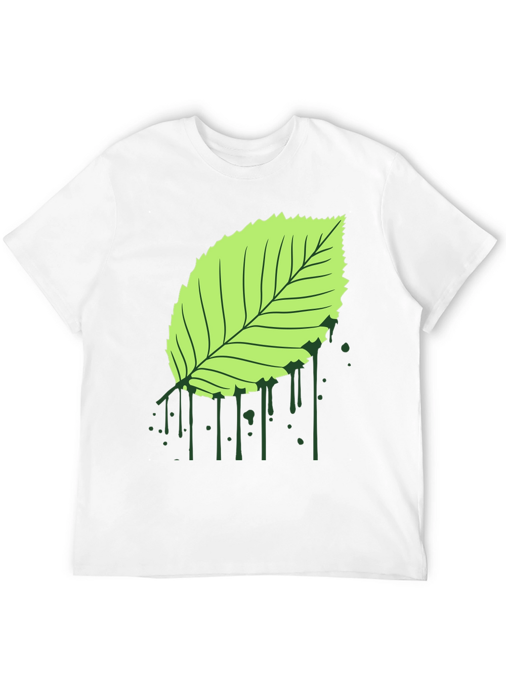 Leaf Graphic Black T-Shirt