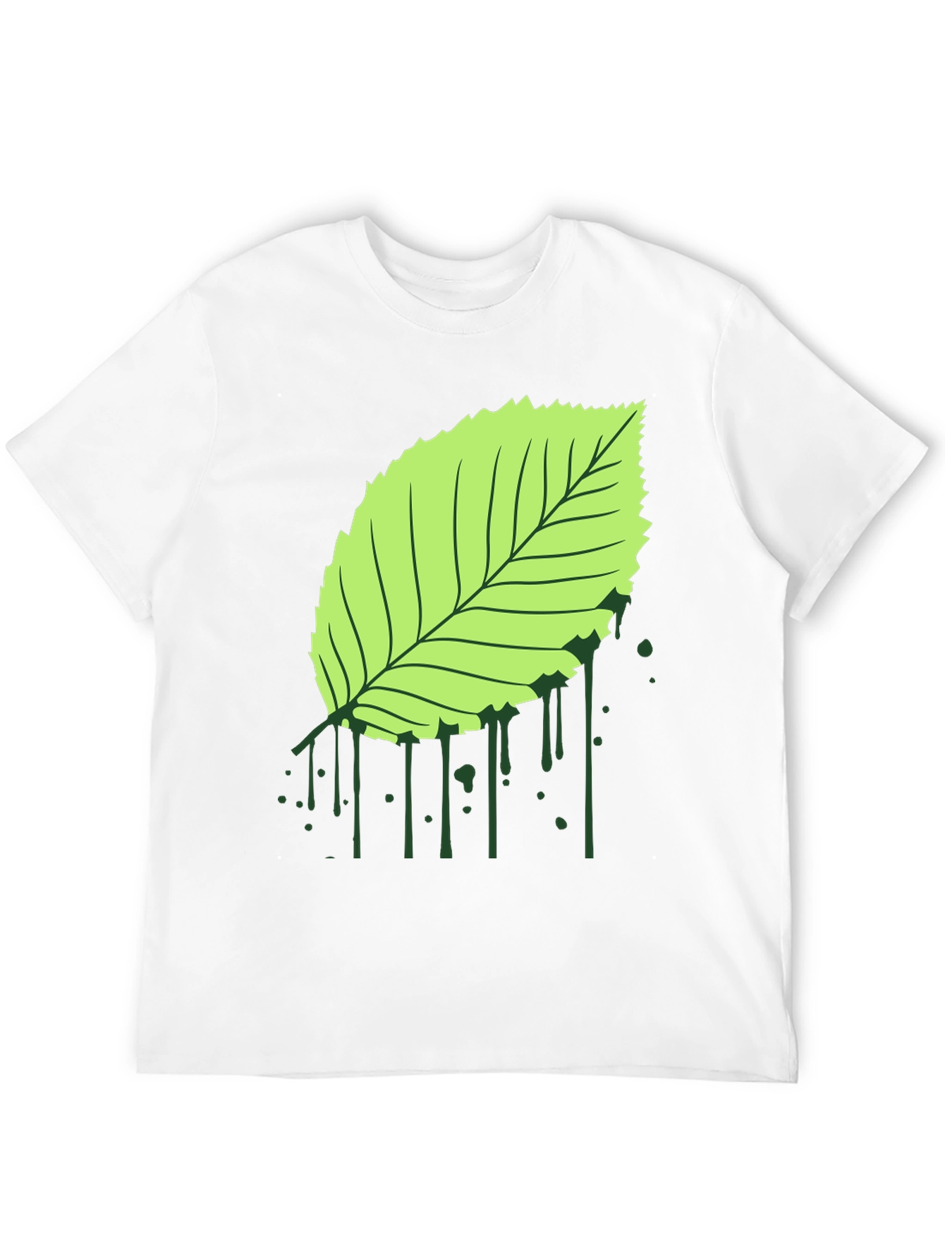 Leaf Graphic Black T-Shirt