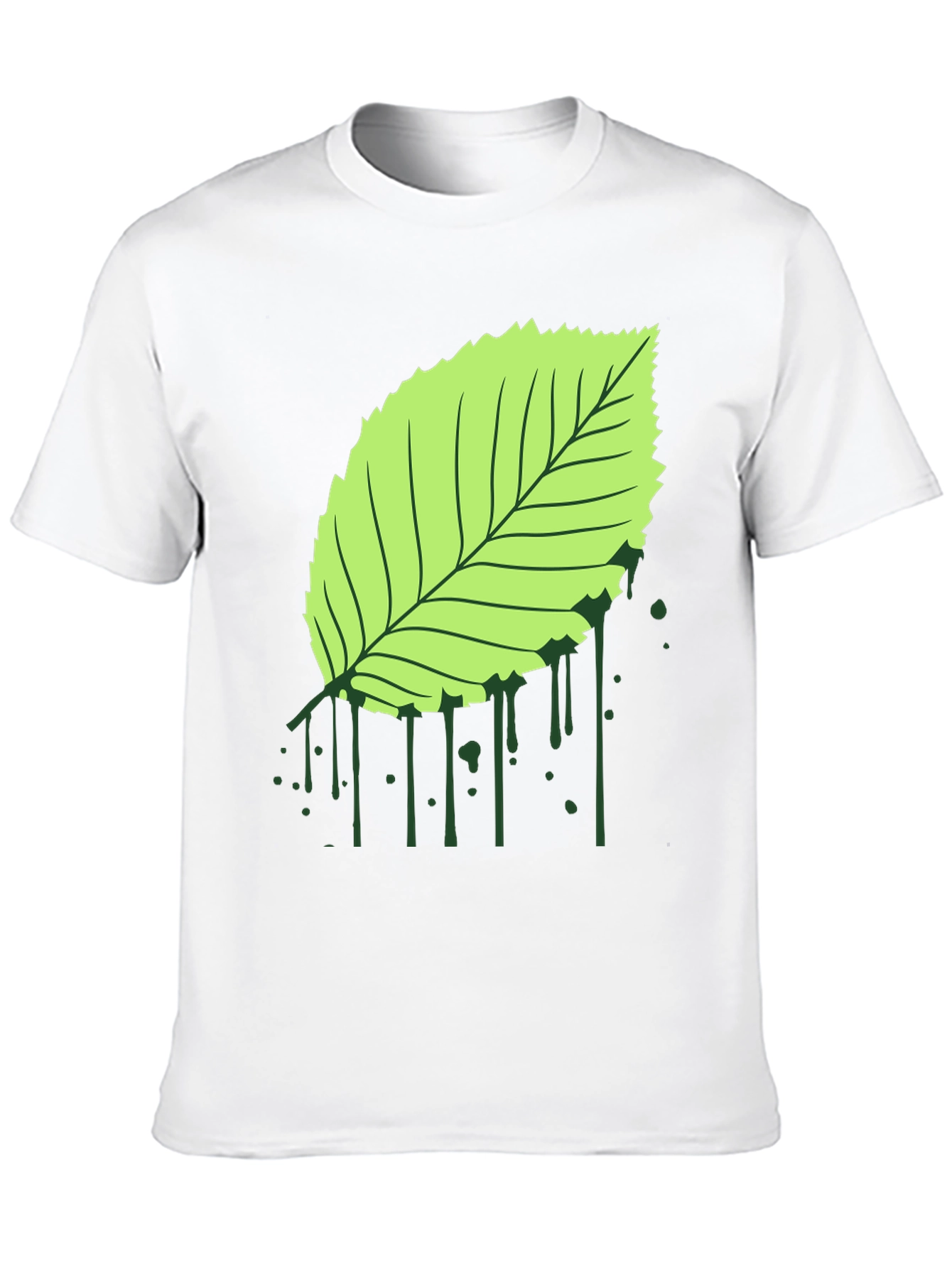 Leaf Graphic Black T-Shirt