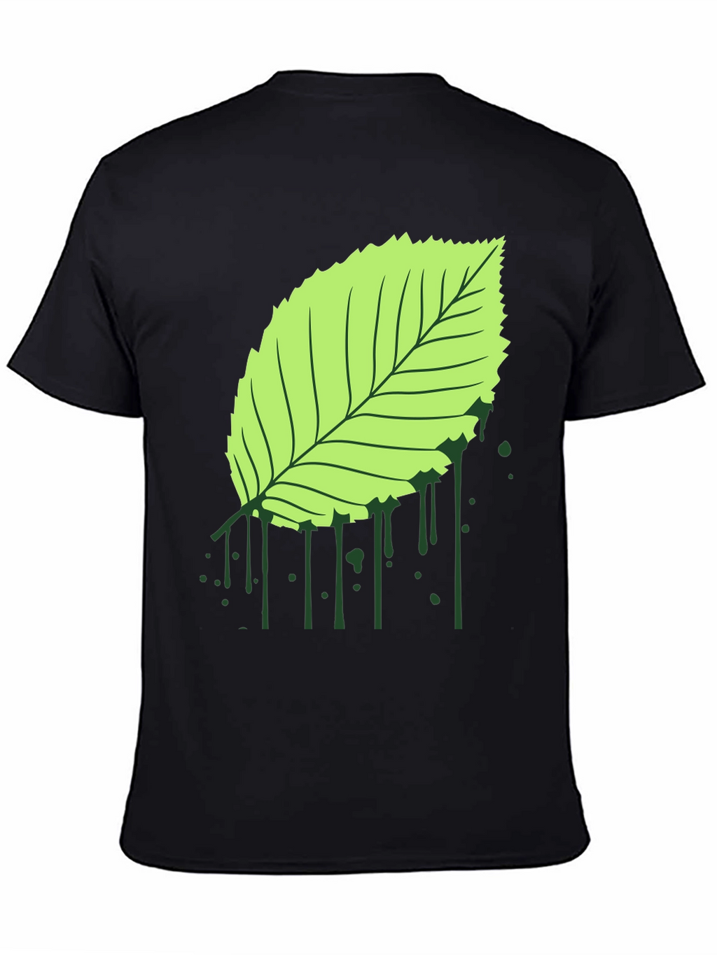 Leaf Graphic Black T-Shirt