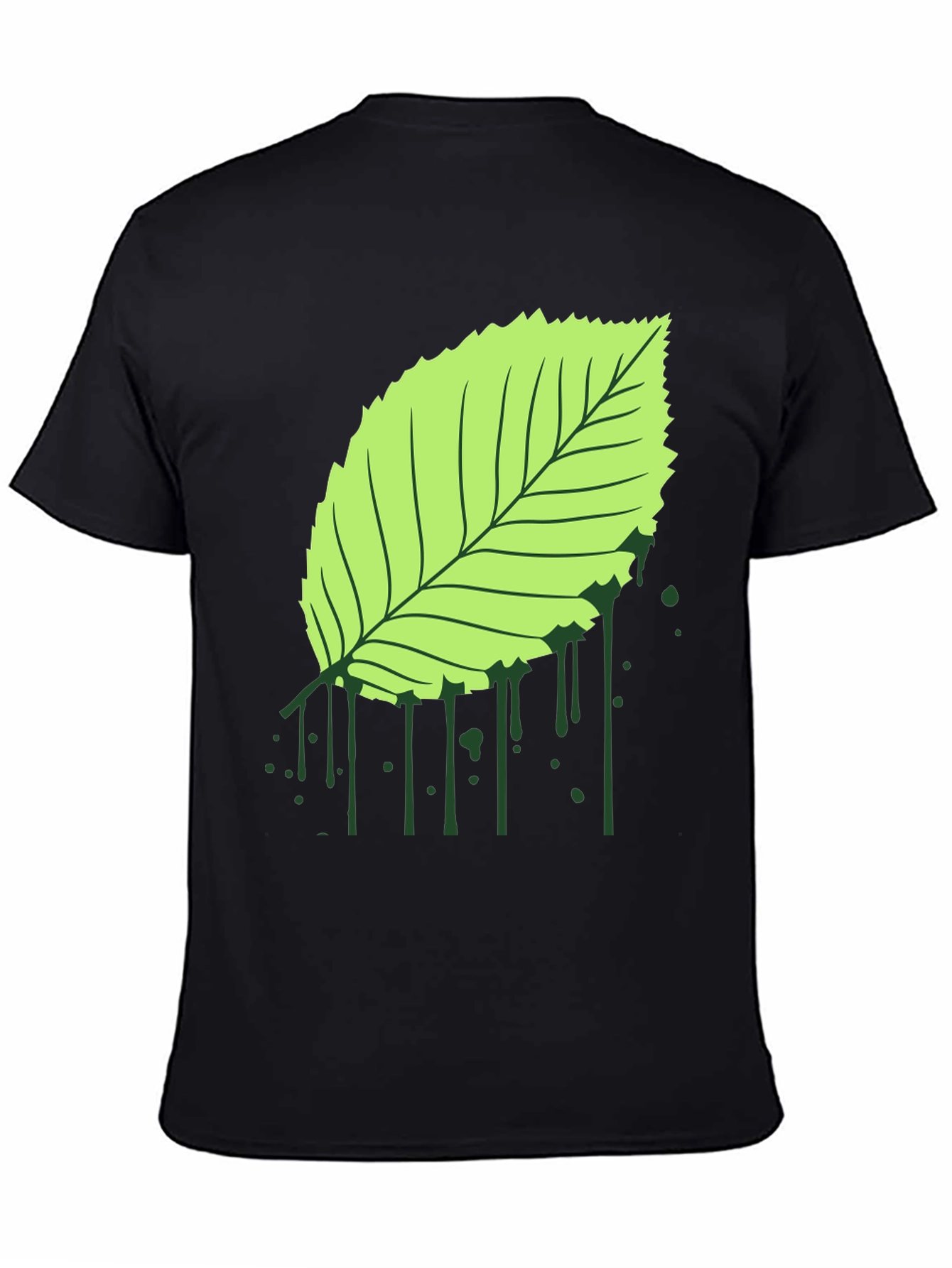 Leaf Graphic Black T-Shirt