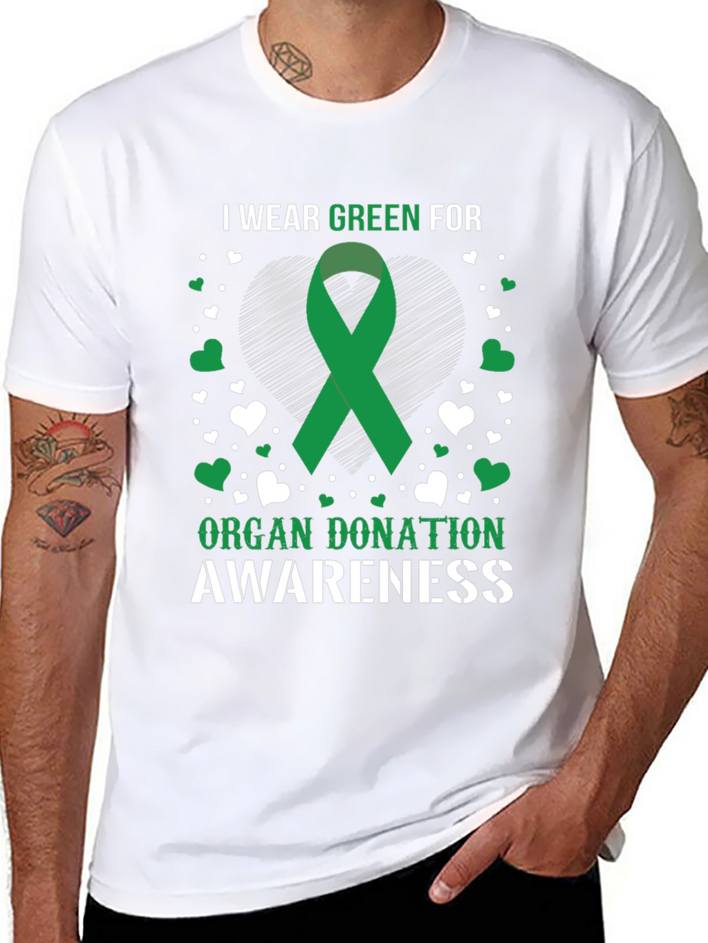 Organ Donation Awareness Green Ribbon T-Shirt