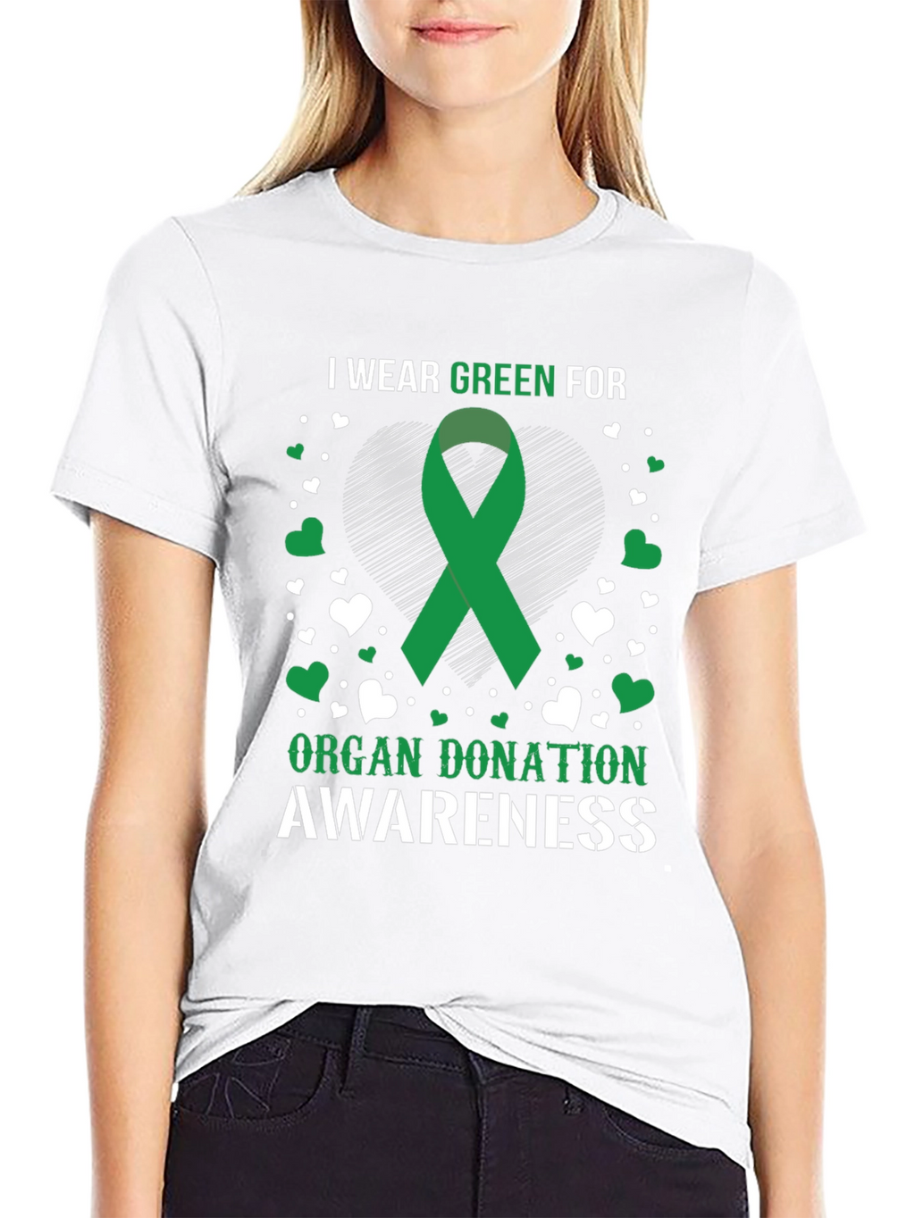 Organ Donation Awareness Green Ribbon T-Shirt
