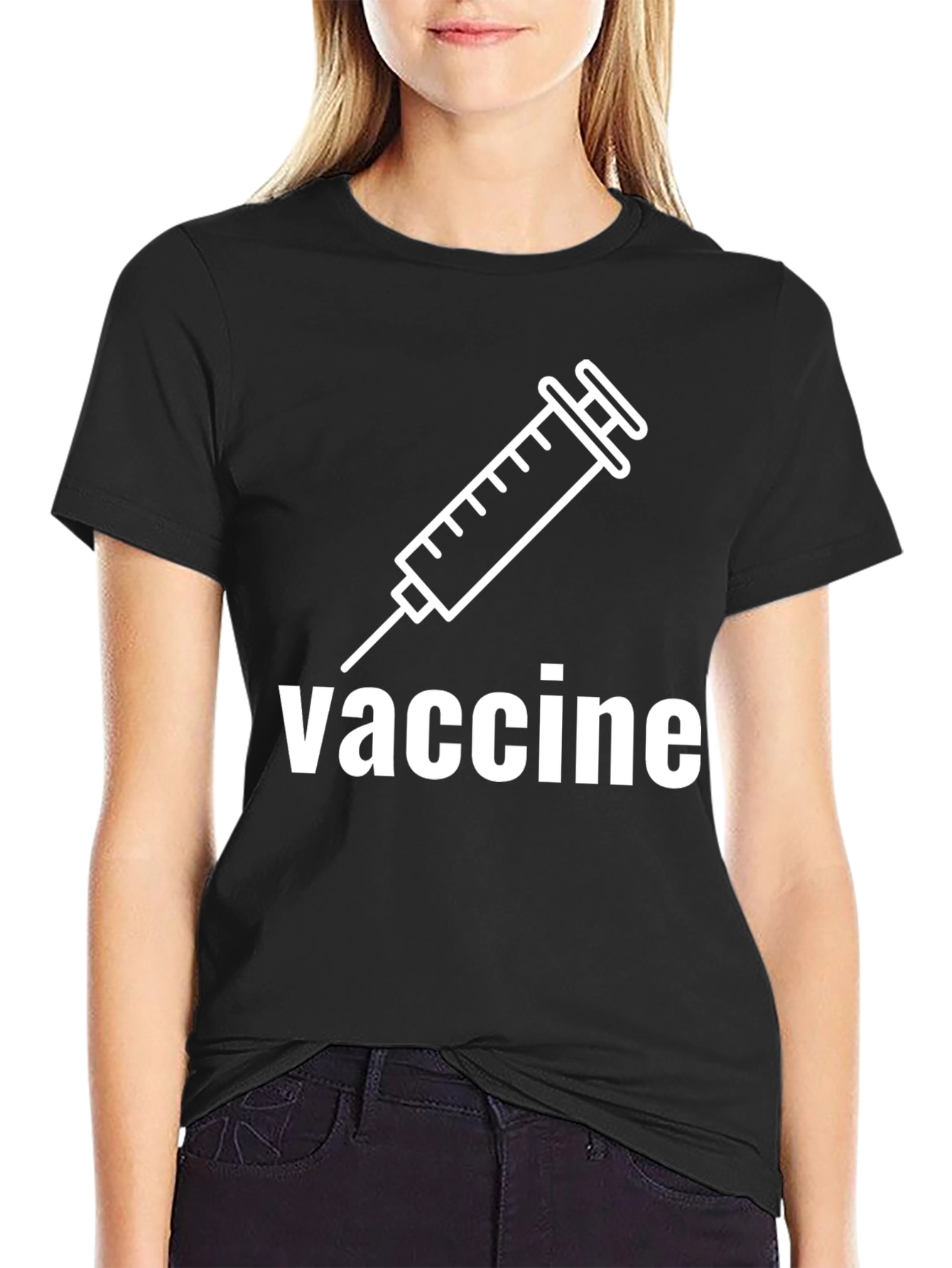 Vaccine Graphic Black T-Shirt