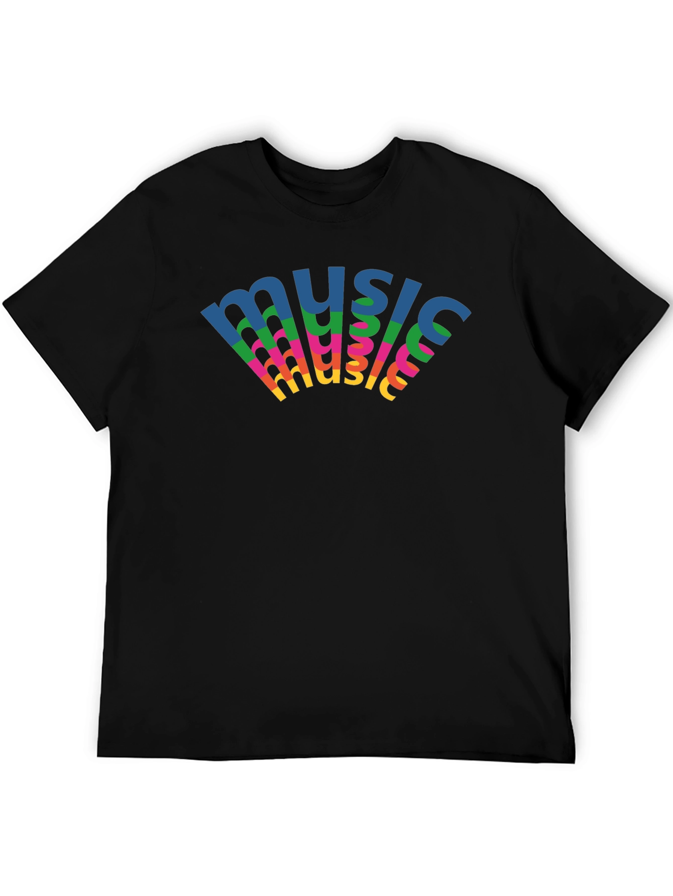 Retro Music Graphic Tee - Black