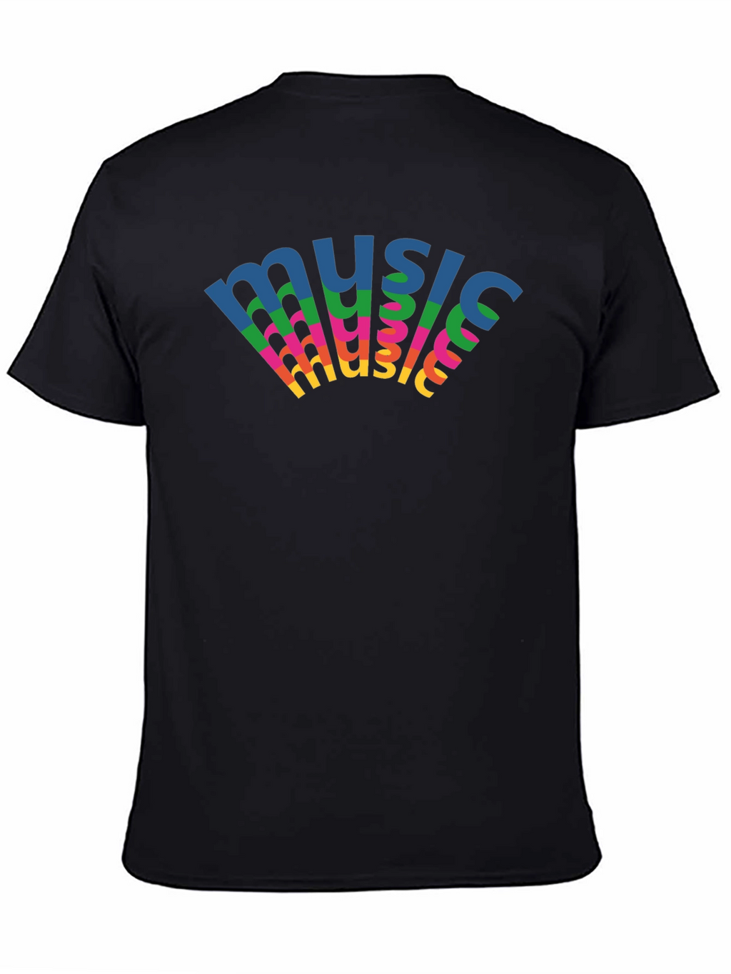 Retro Music Graphic Tee - Black