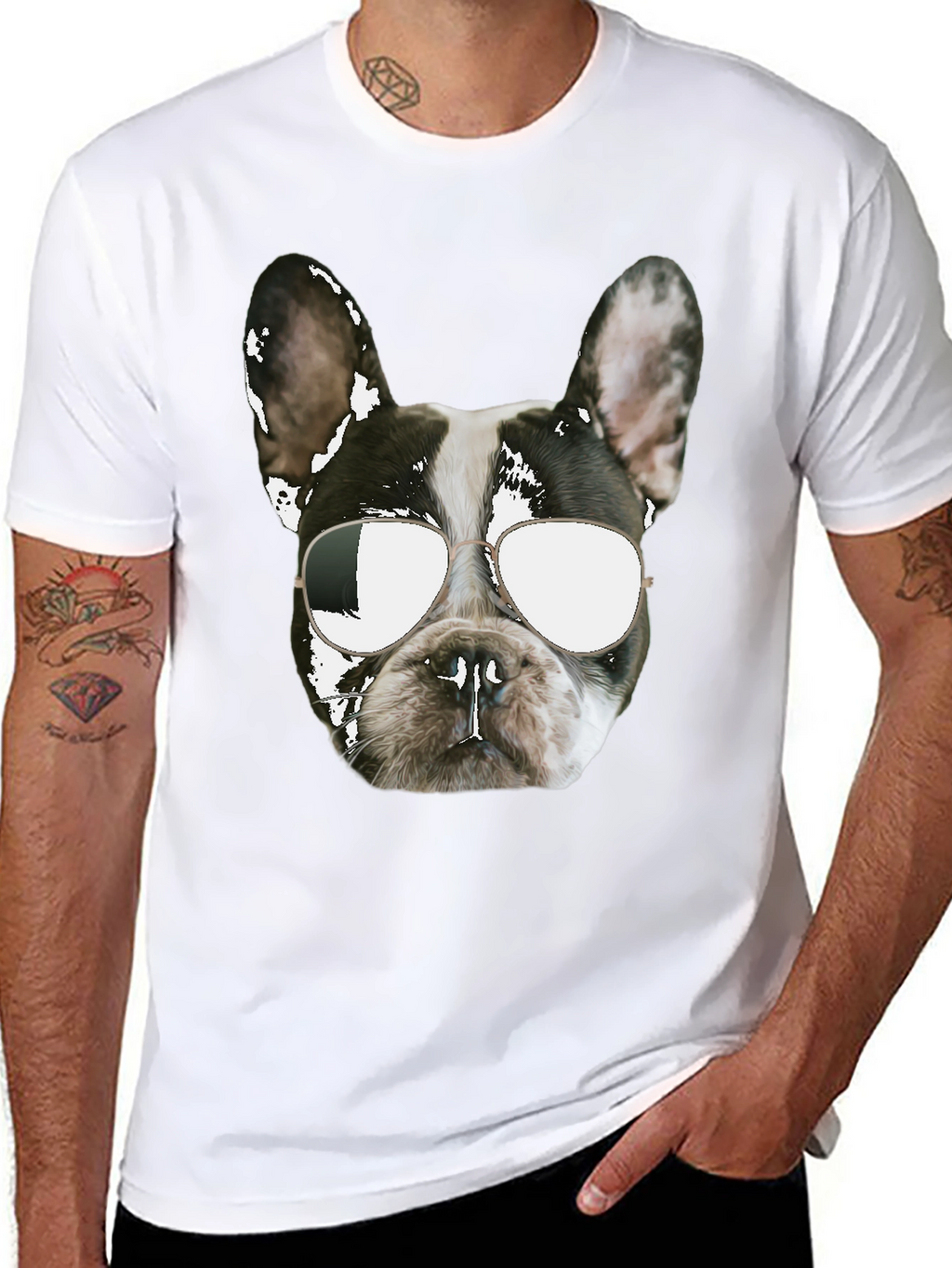 Cool Dog Graphic Tee - Black