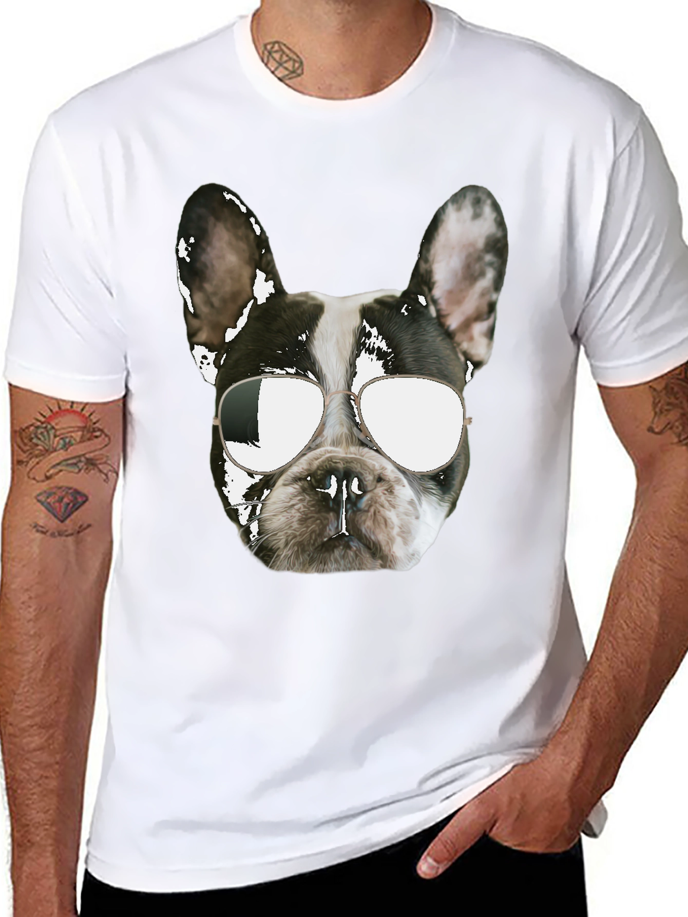 Cool Dog Graphic Tee - Black