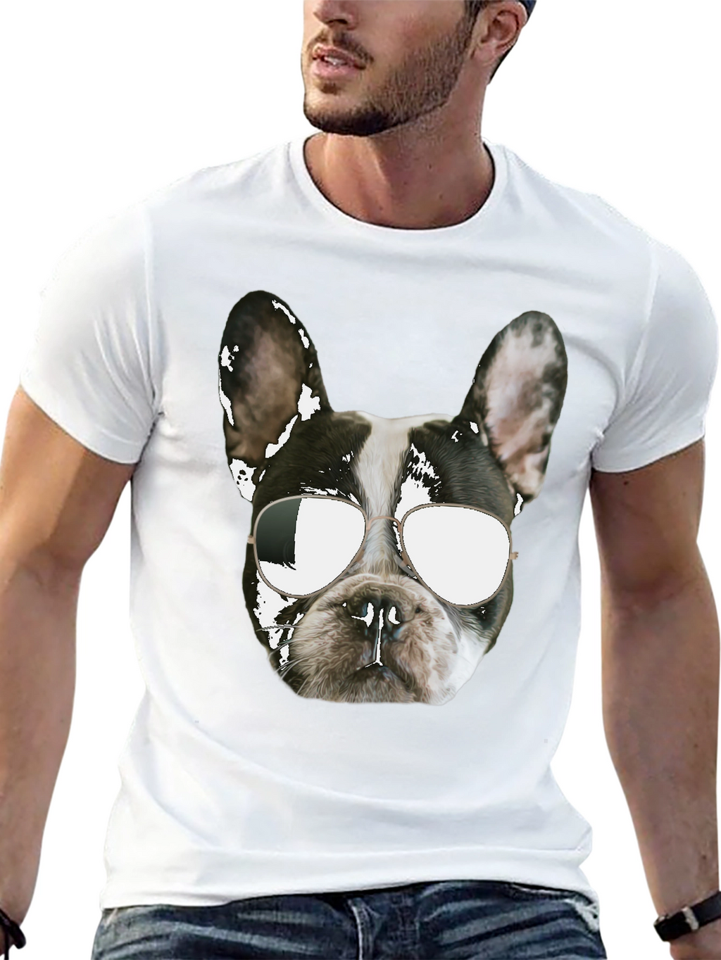 Cool Dog Graphic Tee - Black